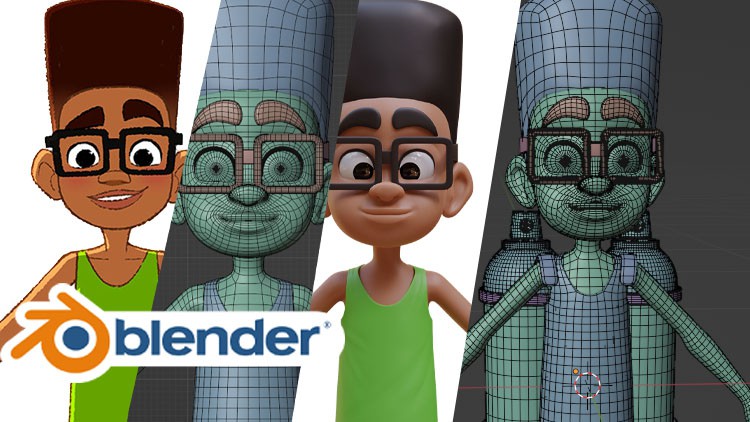 Modéliser un personnage de jeu vidéo de A à Z avec Blender