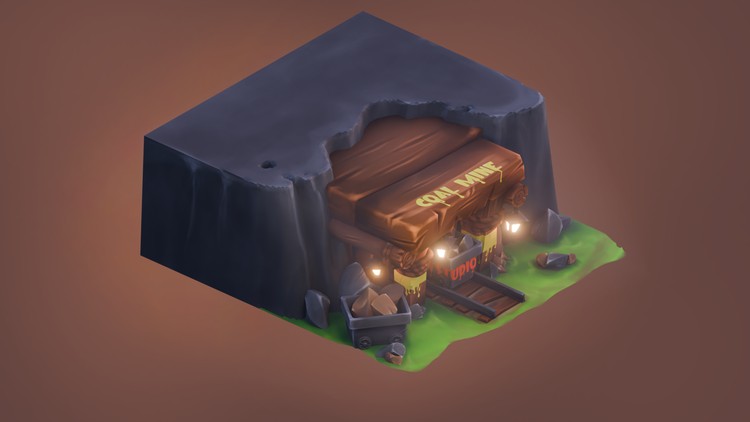 Blender modeling, assets hand painting & engaging animation