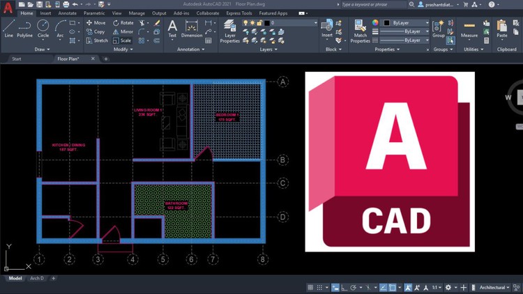 Complete AutoCAD 2D floor Plan course for Beginner