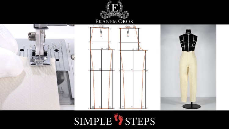 DRAFT and SEW (10) - Darted TROUSER PATTERN Block