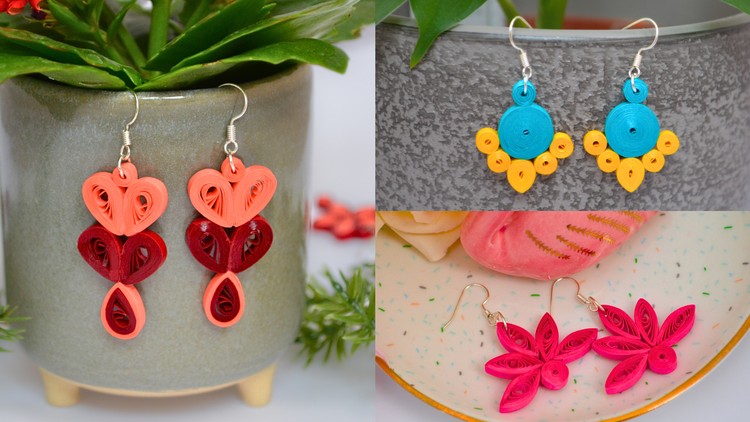 How to make paper Quilled Earrings