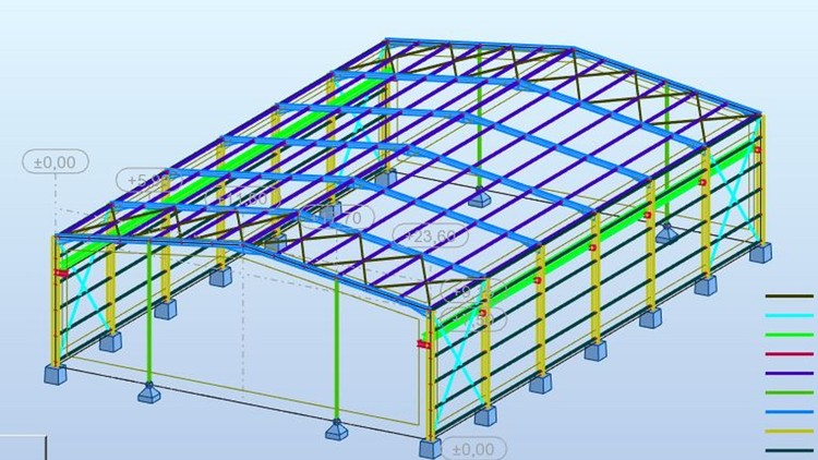 Modélisation d'un pont roulant : les charpentes métalliques