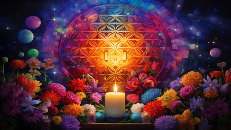 Mesa Radiônica Quântica Psiônica Flor da Vida
