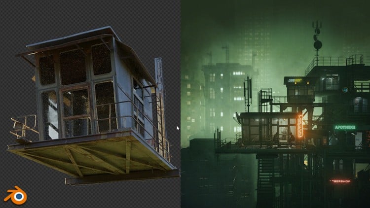 Creating A Cyberpunk Scene In Blender step-by-step