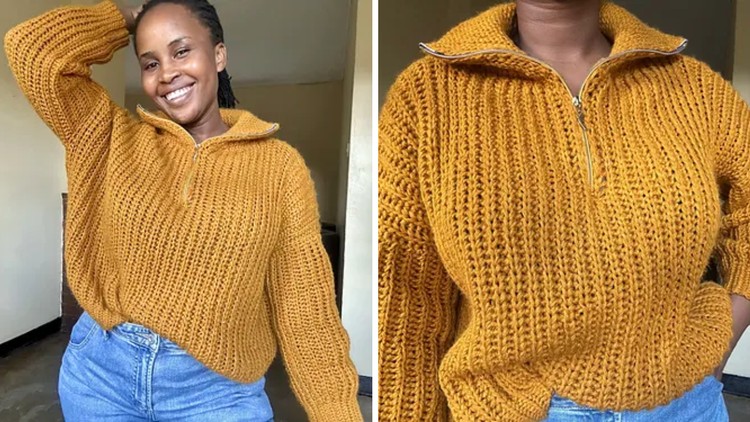 Crochet Zipper Sweater : A Beginners Guide