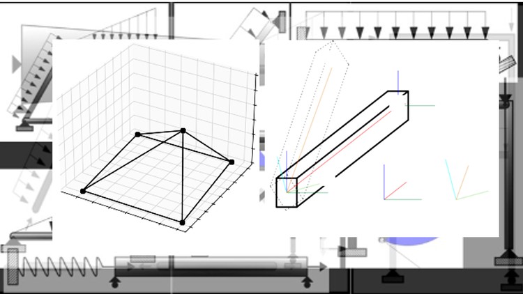 Análisis matricial de armaduras en 3D (rigidez directa)