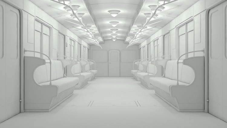 3ds max making of subway train