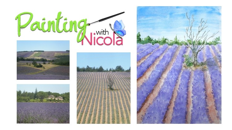 Paint a colorful & dramatic FRENCH LAVENDER field. Watch me.